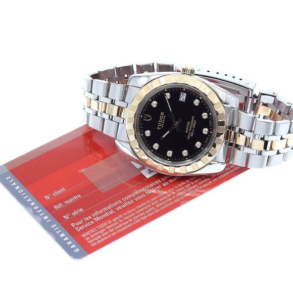 TUDOR Classic Date 21013 YG2 tone black Dial Automatic Men's Watch_890101 - Picture 5 of 7